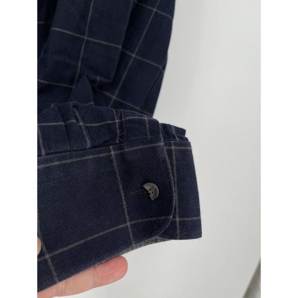 Jos A Bank Men's Reserve Navy & Gray Grid Cotton Cash Casual Shirt L‎ Large - Picture 4 of 7
